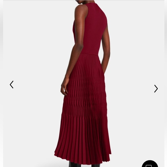 Theory Knit Combo Dress in Recycled Satin - Picture 7 of 14